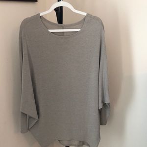 Sweater with batwing style sleeves.